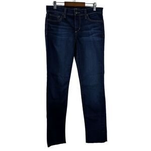 Joe's Women's Jeans Dark Wash Cotton‎ Blend Straight Raw Hem Denim Size 28
